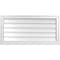 Ekena Millwork Vertical Surface Mount PVC Gable Vnt: Non-Functional, w/2"W x 1-1/2"H, Brickmould Frame, 36"W x 18"H GVPVE36X1802SN - alternate 1